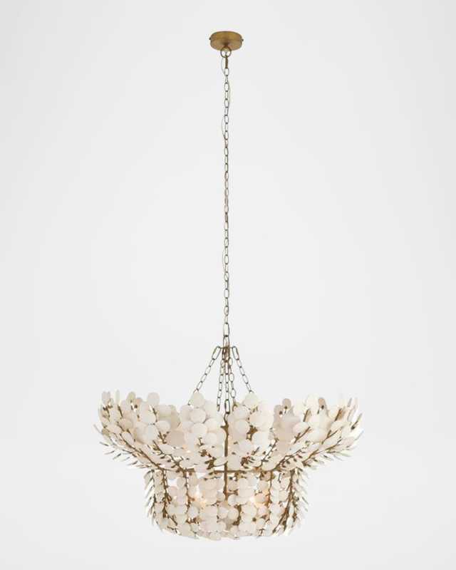 Bilal 40" 8-Light Coconut Shell Chandelier